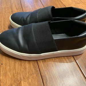 Vince Black Leather Sneakers